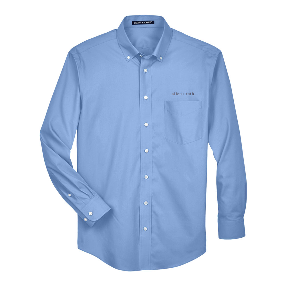ALLEN + ROTH - DEVON & JONES SOLID OXFORD SHIRT -