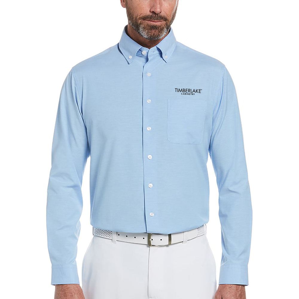 PERRY ELLIS HEATHERED WOVEN SHIRT - MEN'S