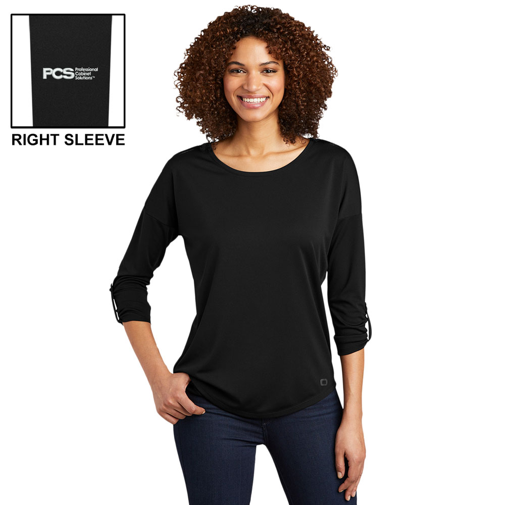PCS - OGIO GRAVITATE SCOOP 3/4 SLEEVE - LADIES